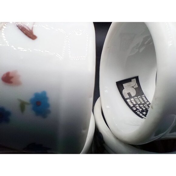 Set of 5 Town and Country Linen Corp Porcelain Floral Napkin Rings Fifth Ave. NY - Picture 11 of 12